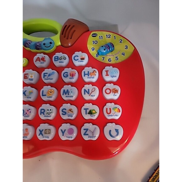 VTech Alphabet Red Apple ABC Learning Toy Preschool Letters Music & Lights Works - Picture 6 of 16